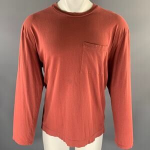 OUR LEGACY Size M Red Brick Cotton Long Sleeve T-shirt